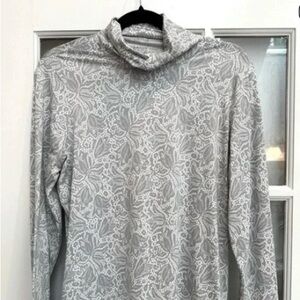 Lands’ End Thermaskin Thermal Base Layer Turtleneck Top Shirt Size L Large